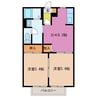 ソフィア壱番館 2DKの間取り