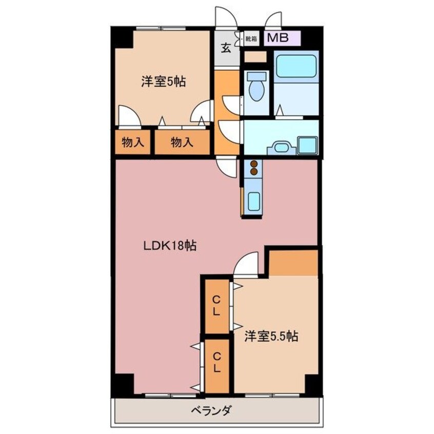 間取図 プロミネント四日市