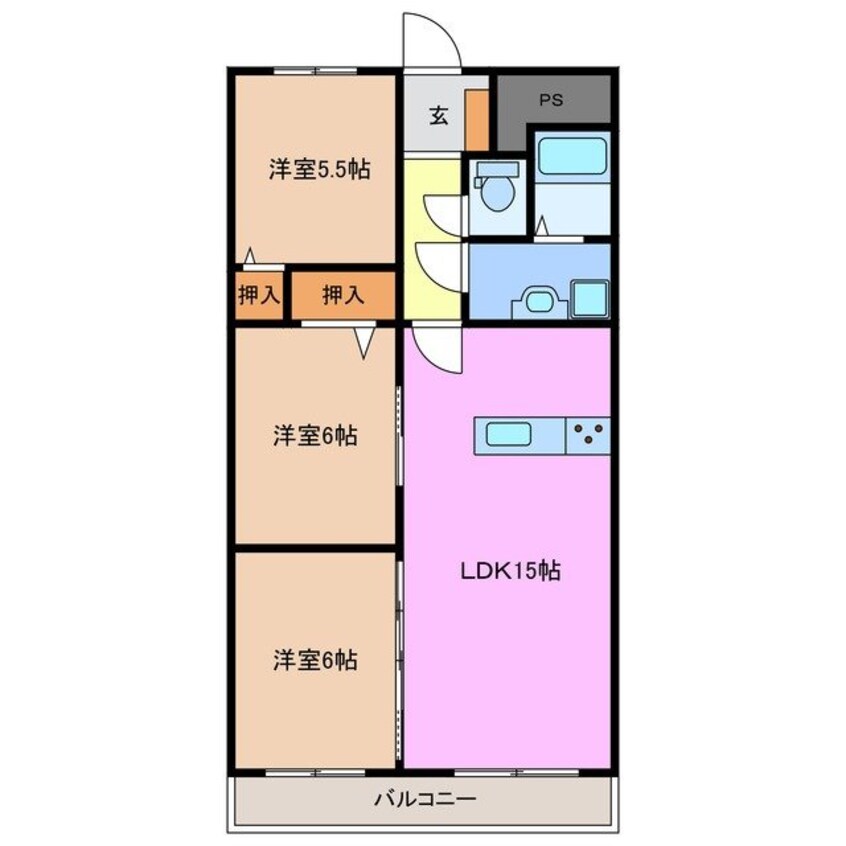 間取図 プロミネント四日市