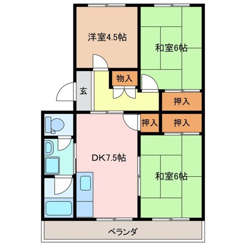 間取図 コーポ山路