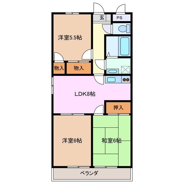 間取り図 ファミール西浜田 南館