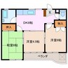 メゾン吉川 3DKの間取り