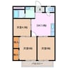 シティハイツ日野陵 3DKの間取り