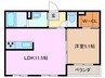 グレース伊倉 1LDKの間取り