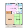 安達ビル 2DKの間取り