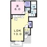 プラシード 1LDKの間取り