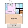 アーバンフラッツ 1DKの間取り