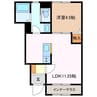 リーブルファイン大治田Ⅲ1号棟 1LDKの間取り