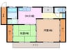コリーヌ小古曽 2DKの間取り