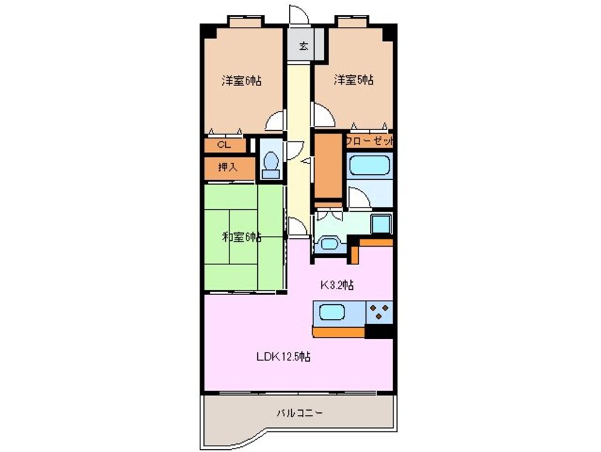 間取図 ライオンズマンション四日市　504号室