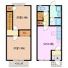 パネスガーデン B棟 2DKの間取り