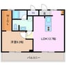 コム！四日市 1LDKの間取り