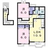 アルモニーⅠ 2LDKの間取り