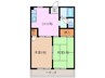 コーポ城西 2DKの間取り