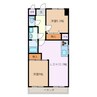 元新マンション 2LDKの間取り