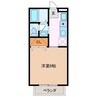 クレストコート１９９９ 1Kの間取り