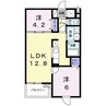 ベル　プロムナード 2LDKの間取り