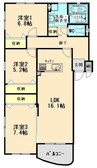 ボヌール　ドゥ 3LDKの間取り