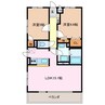 エクラときわ6 2LDKの間取り