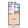 ランドマーク西町 1Kの間取り