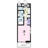 プラージュ　ウエスト 1Kの間取り