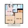 ラフィーネ和　D 2Kの間取り