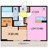 グランドネーフル東日野Ⅲ 1LDKの間取り