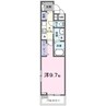 プロムナⅡ 1Kの間取り