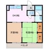 ハイツ泊 2DKの間取り