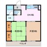 ハイツ泊 2DKの間取り