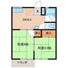 笹川第二ハイツ 2DKの間取り