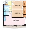 パステル大井手 2LDKの間取り