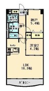 イストワール城西 2LDKの間取り