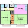 幸石コーポ 2DKの間取り
