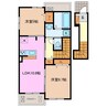 セブンズ　アルモニー　Ｂ棟 2LDKの間取り