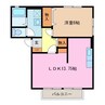 クレールカルチェ　A 1LDKの間取り