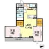 ディーシャンブル日永西 2LDKの間取り