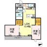 ディーシャンブル日永西 2LDKの間取り