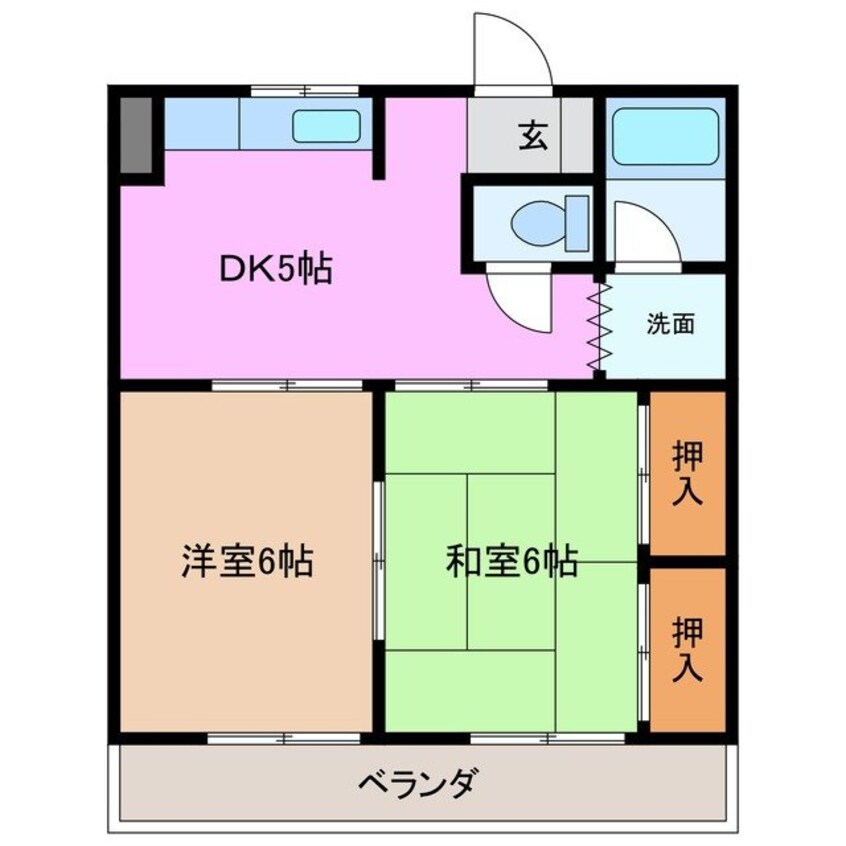 間取図 ハイツ泊