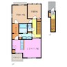 エクセレント中川原Ⅰ 2LDKの間取り