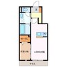 ユアメゾン北浜 1LDKの間取り
