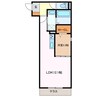 ユアメゾン北浜 1LDKの間取り