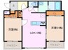 ルシール 2LDKの間取り