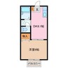 プライムブリリアント　A 1DKの間取り