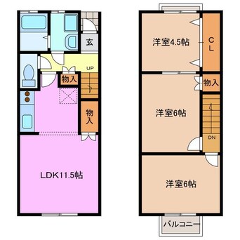 間取図 メゾネット21