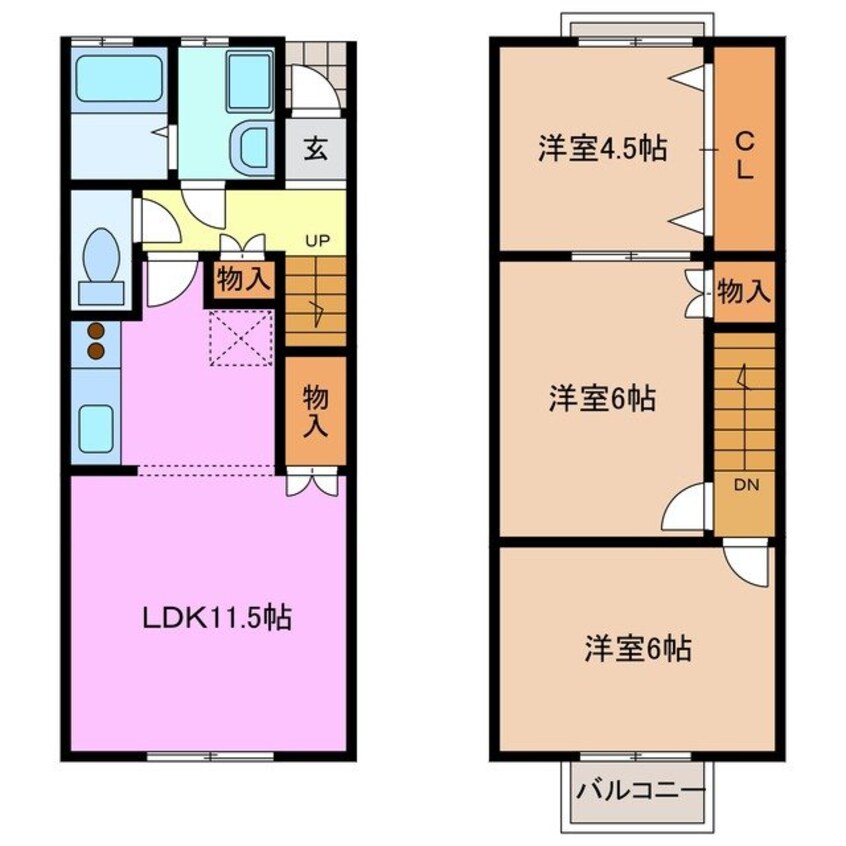 間取図 メゾネット21