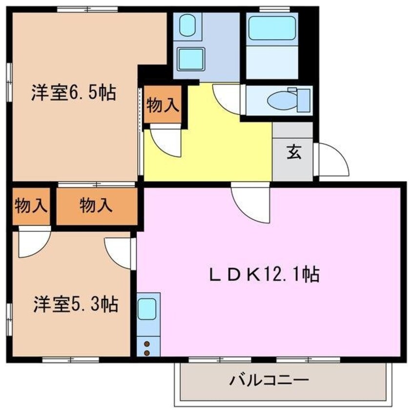 間取図 ファミール西日野　B棟