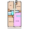 パレ久保田 2DK+Sの間取り