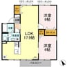 ウエストバンブー　γ（C棟） 2LDKの間取り