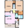 ヴォール太陽Ⅱ 2LDKの間取り
